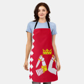 北カレリア国旗 エプロン (着用した状態)