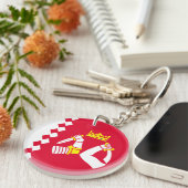 北カレリア国旗 キーホルダー (正面右)