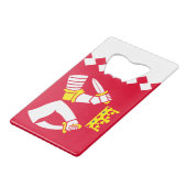 北カレリア国旗 クレジットカード栓抜き (正面アングル)