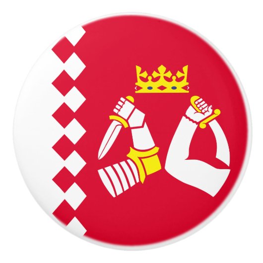 北カレリア国旗 セラミックノブ (正面)