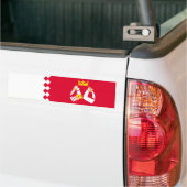 北カレリア国旗 バンパーステッカー (トラック上)