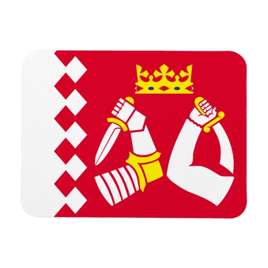 北カレリア国旗 マグネット (横)