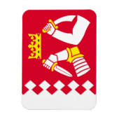 北カレリア国旗 マグネット (縦)