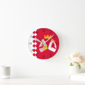 北カレリア国旗 ラウンド壁時計 (ホーム)