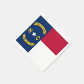 北カロライナ州旗を持つ愛国的な紙ナプキン スタンダードカクテルナプキン (角)