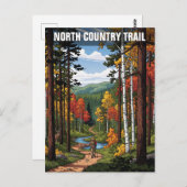 北カントリーのトレイルのハイキング旅行 ポストカード (正面/裏面)