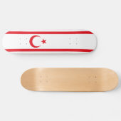 北キプロスの旗 スケートボード (横)