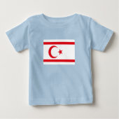 北キプロスの旗 ベビーTシャツ (正面)