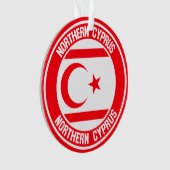 北キプロスラウンドエンブレム オーナメント (正面)