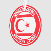 北キプロスラウンドエンブレム オーナメント (正面)