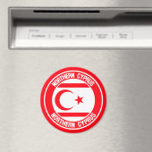 北キプロスラウンドエンブレム マグネット (インサイチュ (食洗機))