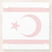 北キプロス国旗 ガラスコースター (裏面)