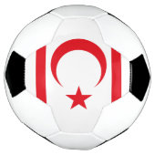 北キプロス国旗 サッカーボール (回転)