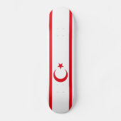 北キプロス国旗 スケートボード (正面)