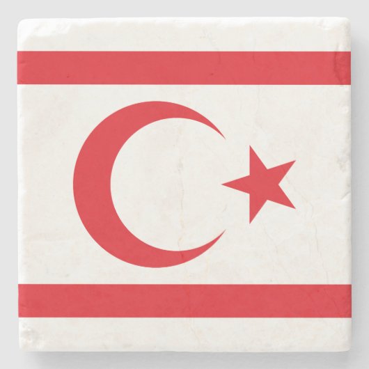 北キプロス国旗 ストーンコースター (正面)