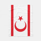 北キプロス国旗 フリースブランケット (正面)