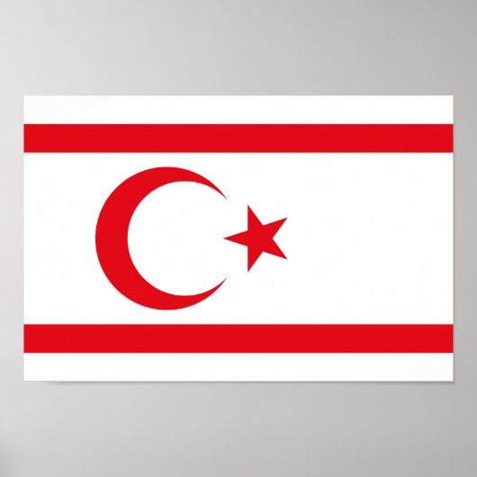 北キプロス国旗 ポスター (正面)