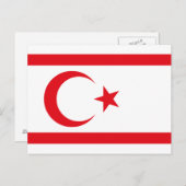 北キプロス国旗 ポストカード (正面/裏面)