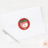 北キプロス国旗 ラウンドシール (封筒)