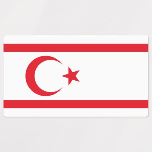 北キプロス国旗 ラベル (デザイン1)