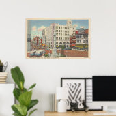 北クイーン通りからペンスクエアランカスターPA ポスター (ホームオフィス)