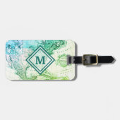 北クールアメリカのヴィンテージマップ ラゲッジタグ (正面横)