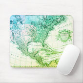 北クールアメリカの旅行者グリーンヴィンテージの地図 マウスパッド (マウス)
