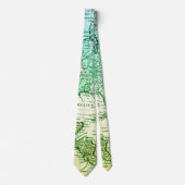 北クールアメリカの緑のヴィンテージ地図 ネクタイ (正面)