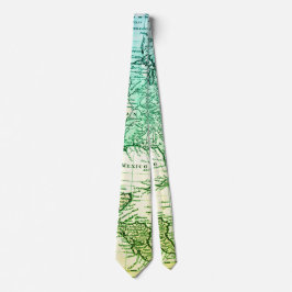 北クールアメリカの緑のヴィンテージ地図 ネクタイ
