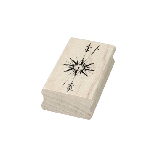 北コンパス矢印ヴィンテージラバーアートスタンプ ラバースタンプ (スタンプ)