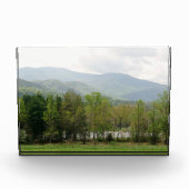 北ジョージア山脈と川のブロック写真 フォトブロック (正面)