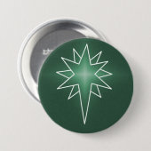 北スタークリスマスボタン、緑 缶バッジ (正面&裏面)