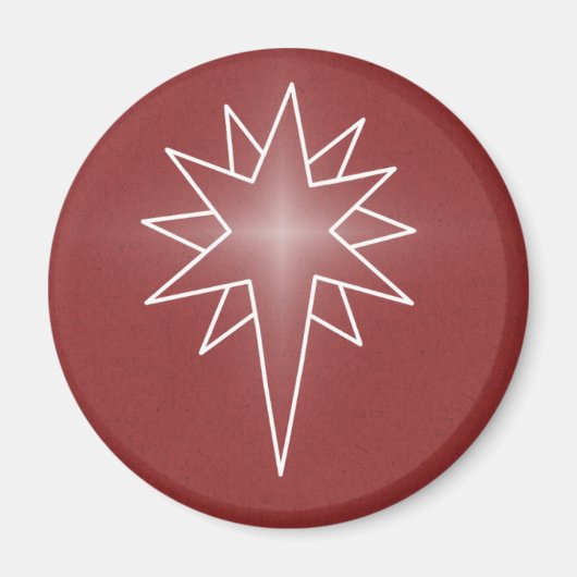 北スタークリスマスマグネット、赤 マグネット (正面)