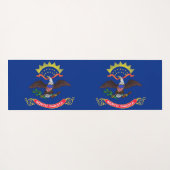 北ダコタ州旗を持つ愛国的なヨガマット ヨガマット (裏面(横))