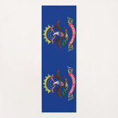 北ダコタ州旗を持つ愛国的なヨガマット ヨガマット (正面)