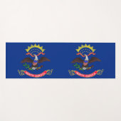 北ダコタ州旗を持つ愛国的なヨガマット ヨガマット (正面(横))