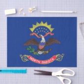 北ダコタ州旗を持つ愛国的ティッシュペーパー 薄葉紙 (クラフト)