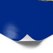 北ダコタ州旗を掲げた愛国的な壁のポスター ポスター (コーナー)