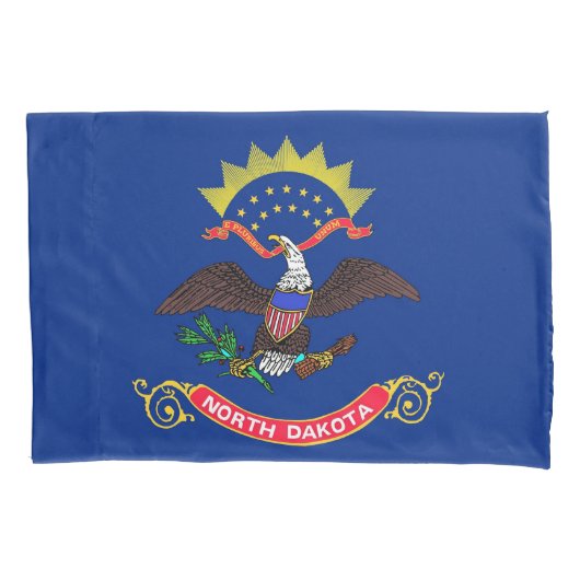 北ダコ独身のタ州の愛国的なピラロケース国旗 枕カバー (正面)