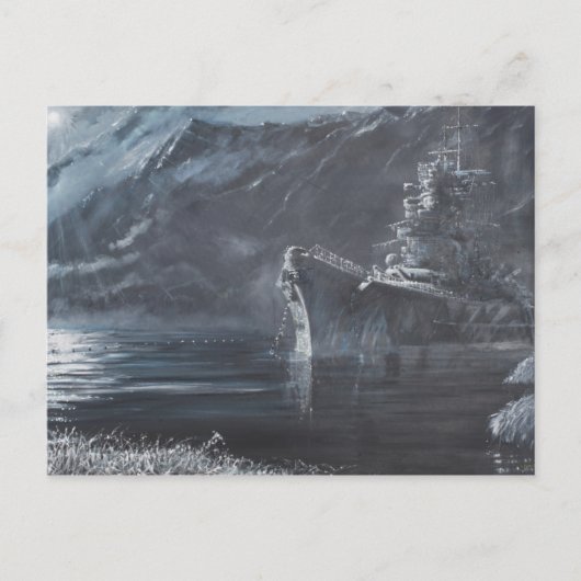 北ティルピッツノルウェーの唯一の女王1944 ポストカード (正面)