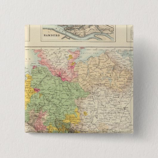 北ドイツと中央ドイツ 缶バッジ (正面)