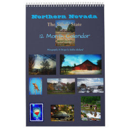 北ネバダ銀製の州12か月 カレンダー