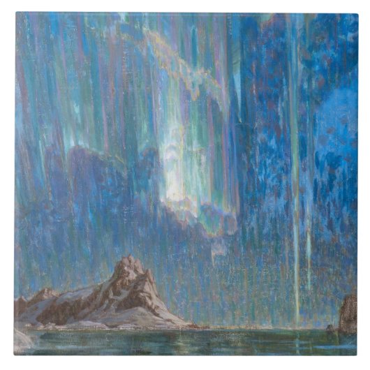 北ノルウェーからの北方灯（オーロラ） タイル (正面)