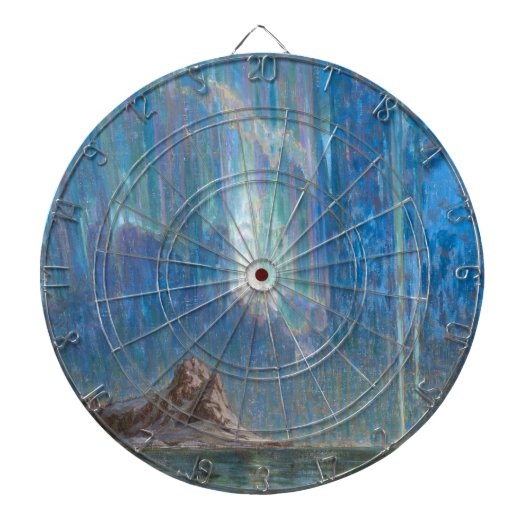 北ノルウェーからの北方灯（オーロラ） ダーツボード (正面)