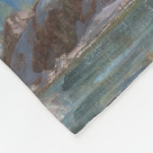 北ノルウェーからの北方灯(オーロラ) フリースブランケット (角)