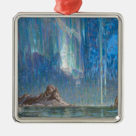 北ノルウェーからの北方灯(オーロラ) メタルオーナメント (正面)