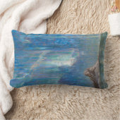 北ノルウェーからの北方灯(オーロラ) ランバークッション (ブランケット)