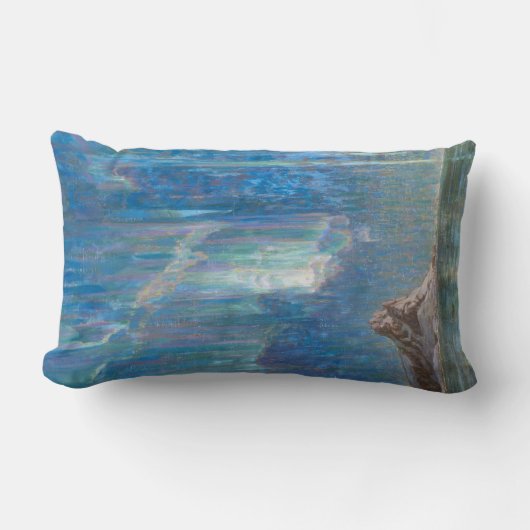 北ノルウェーからの北方灯(オーロラ) ランバークッション (正面)