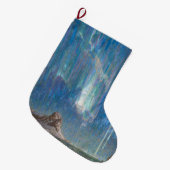 北ノルウェーからの北方灯（オーロラ） ラージクリスマスストッキング (正面 (吊り時))