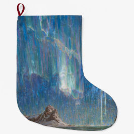 北ノルウェーからの北方灯（オーロラ） ラージクリスマスストッキング